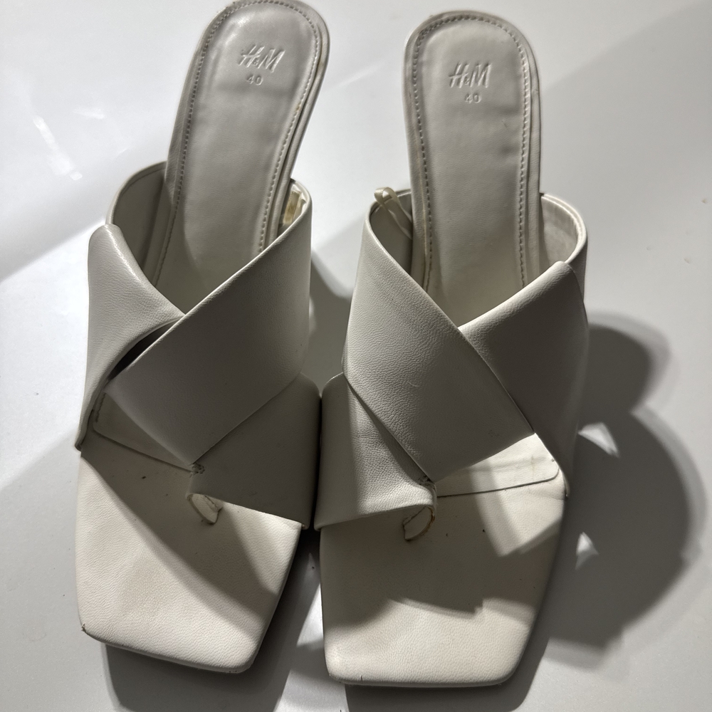 H&M Women's Cream Mules